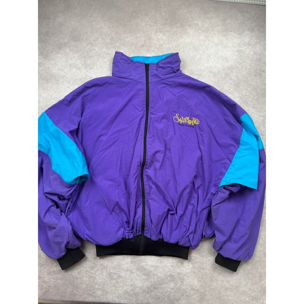 VTG 90s Diagone Cirque du Soleil Saltimbanco Jacket Purple Teal Adult XL Canada